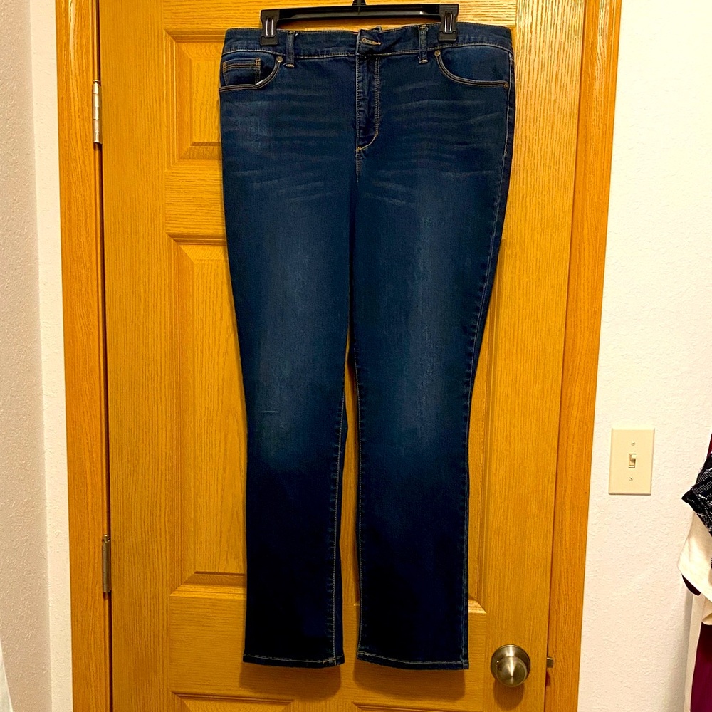 Bandolino Dark Blue Straight Leg Jeans - Amy